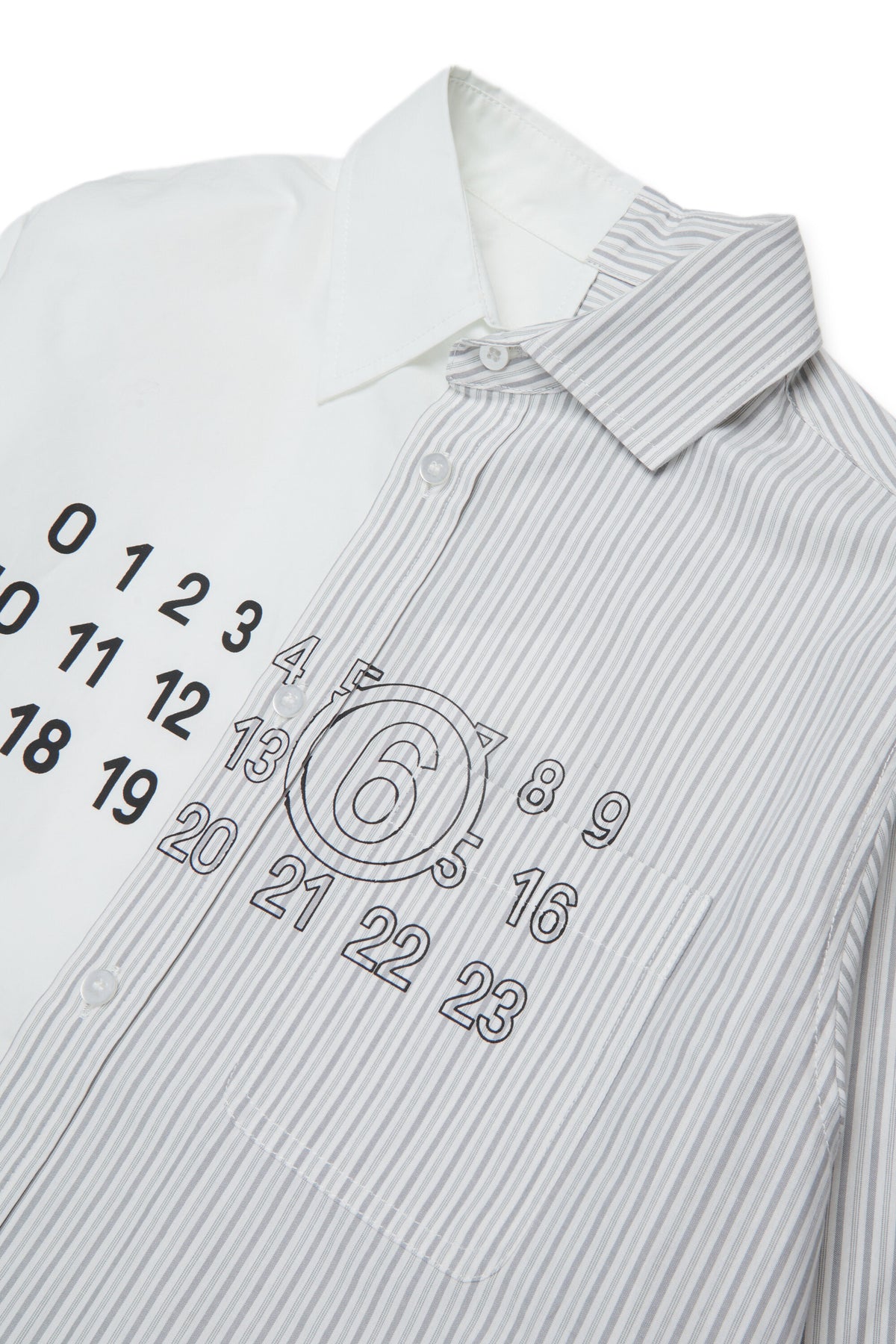 Chemise asymétrique à double motif