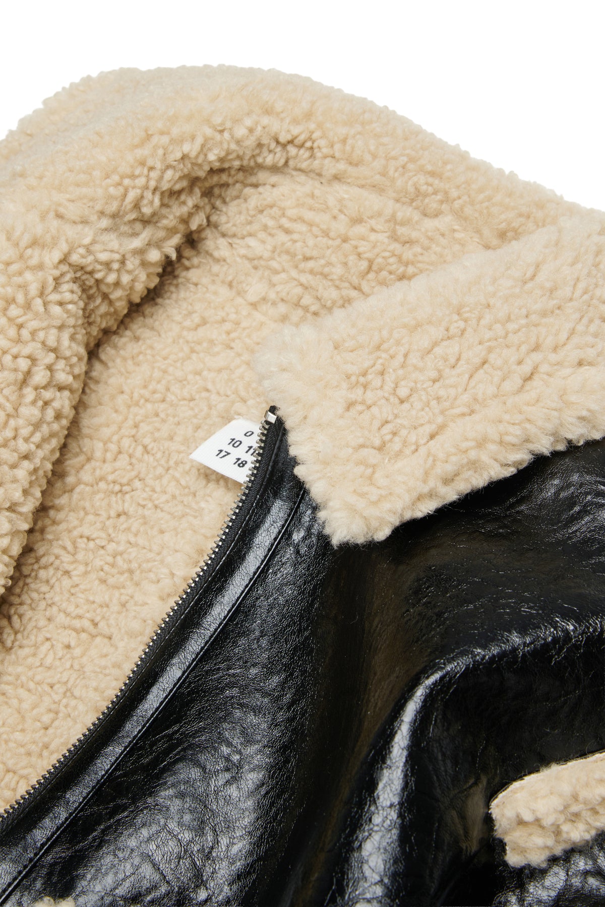 Veste shearling avec logo imprimé