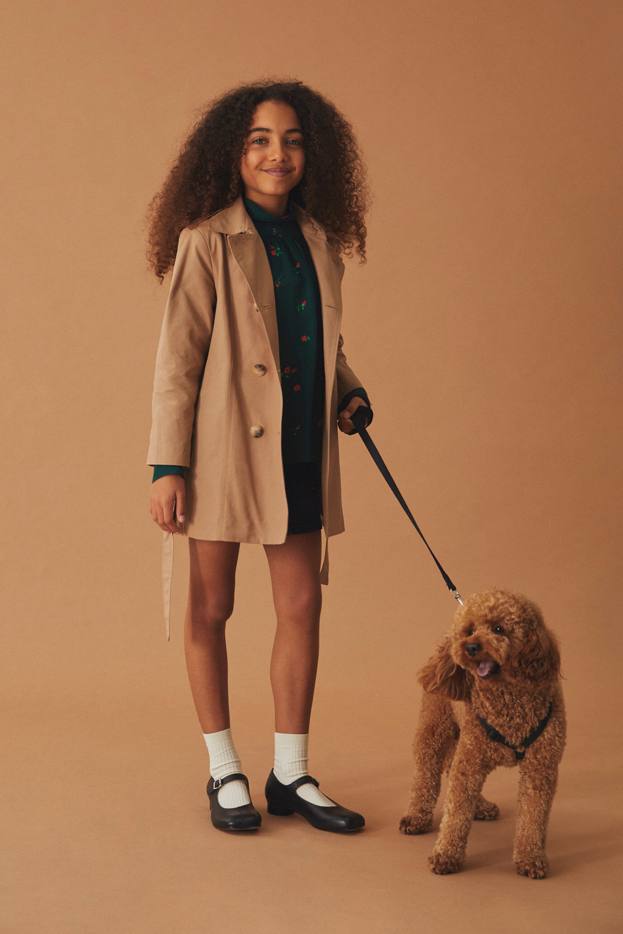 Technical cotton trench coat