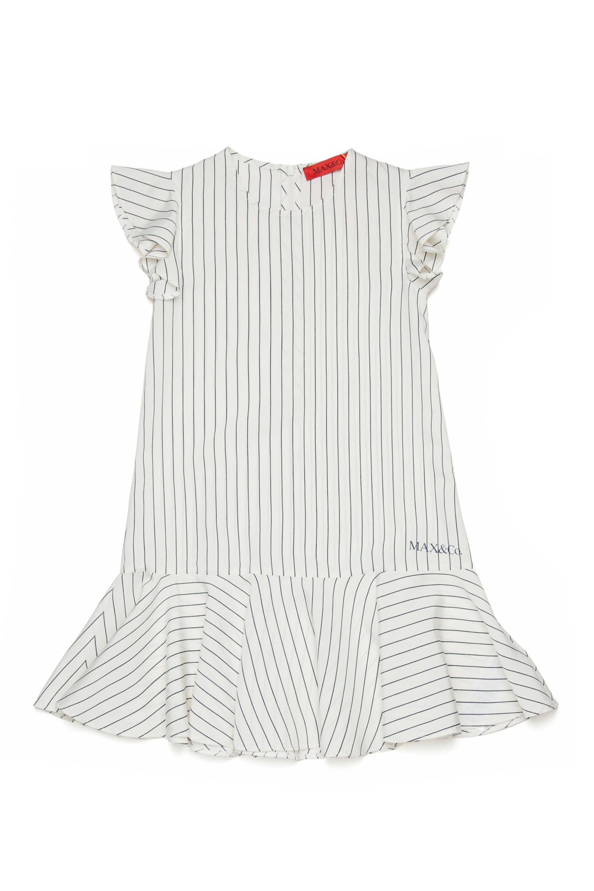 Vestido de rayas con logo