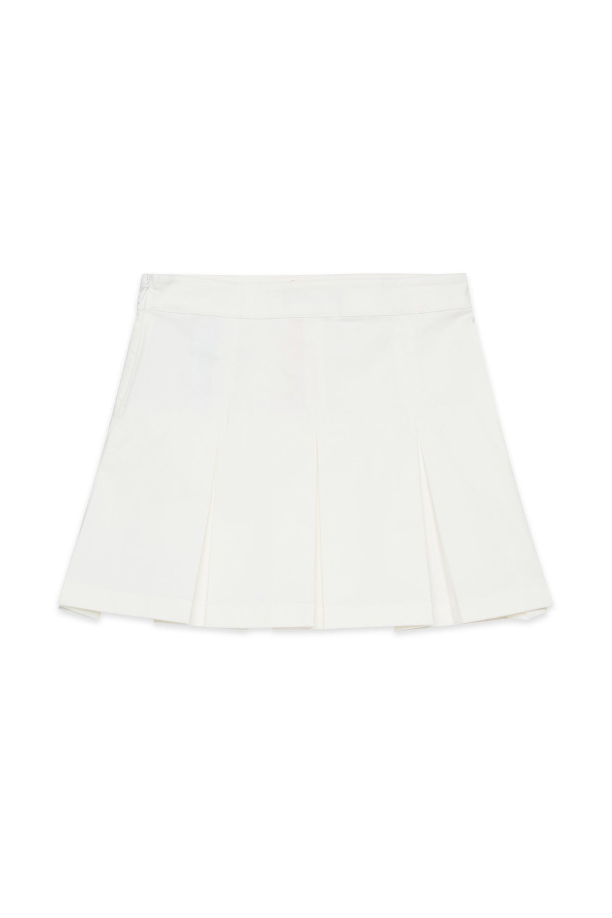 Pleated skirt with metallic polka dots
