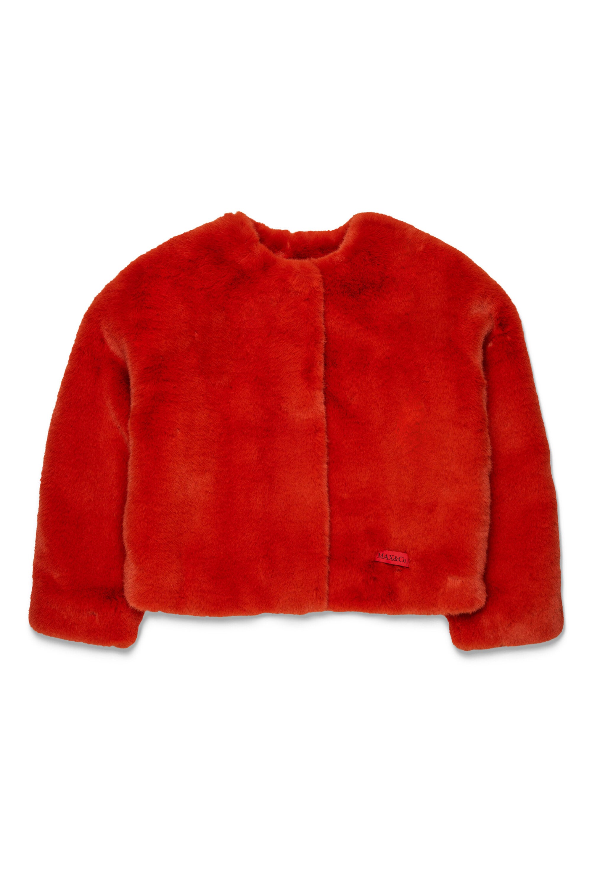 Chaqueta de piel sintética con logo