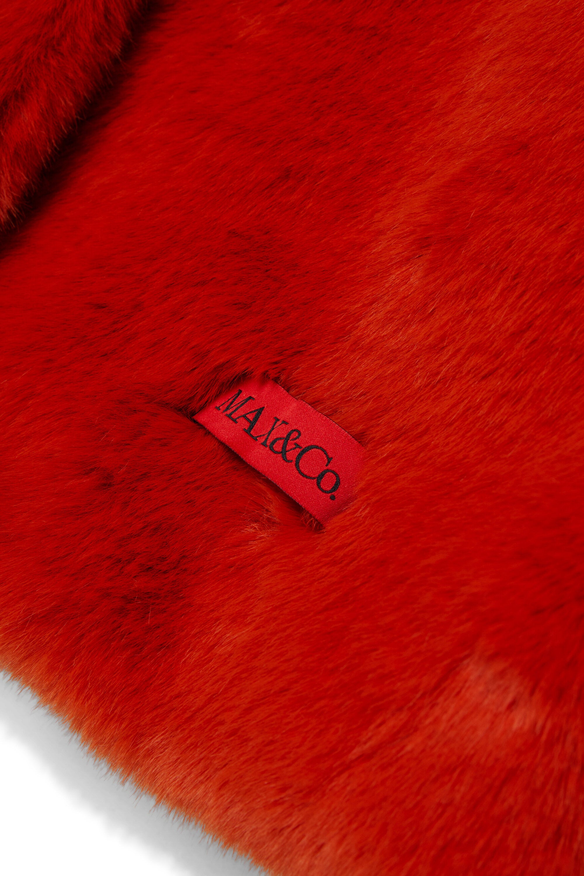 Chaqueta de piel sintética con logo