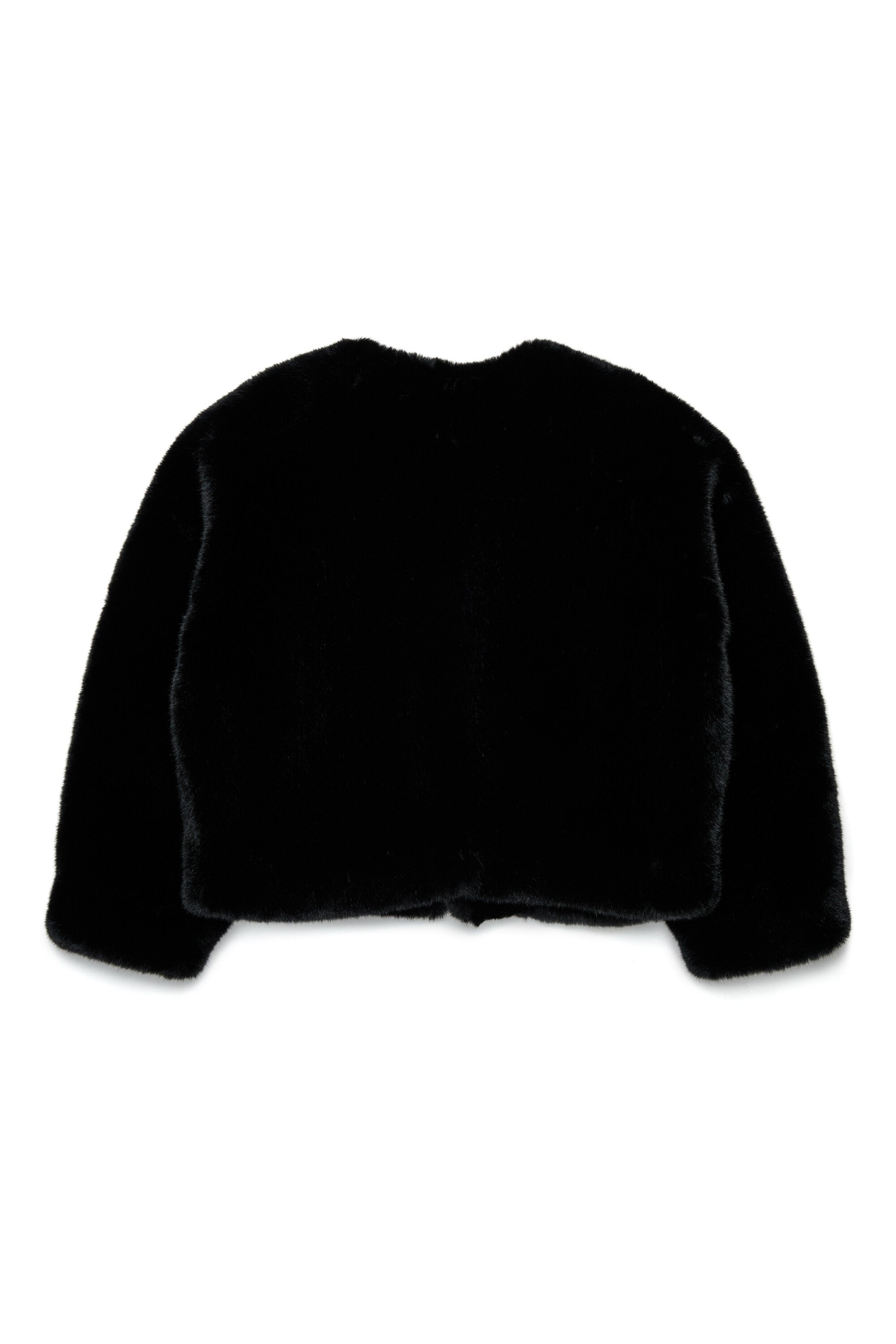 Veste en fausse fourrure avec logo