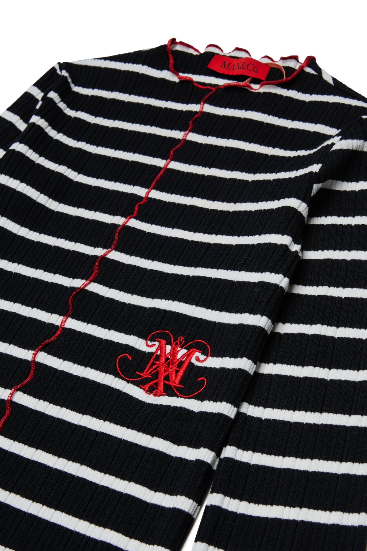 Vestido de rayas con logo