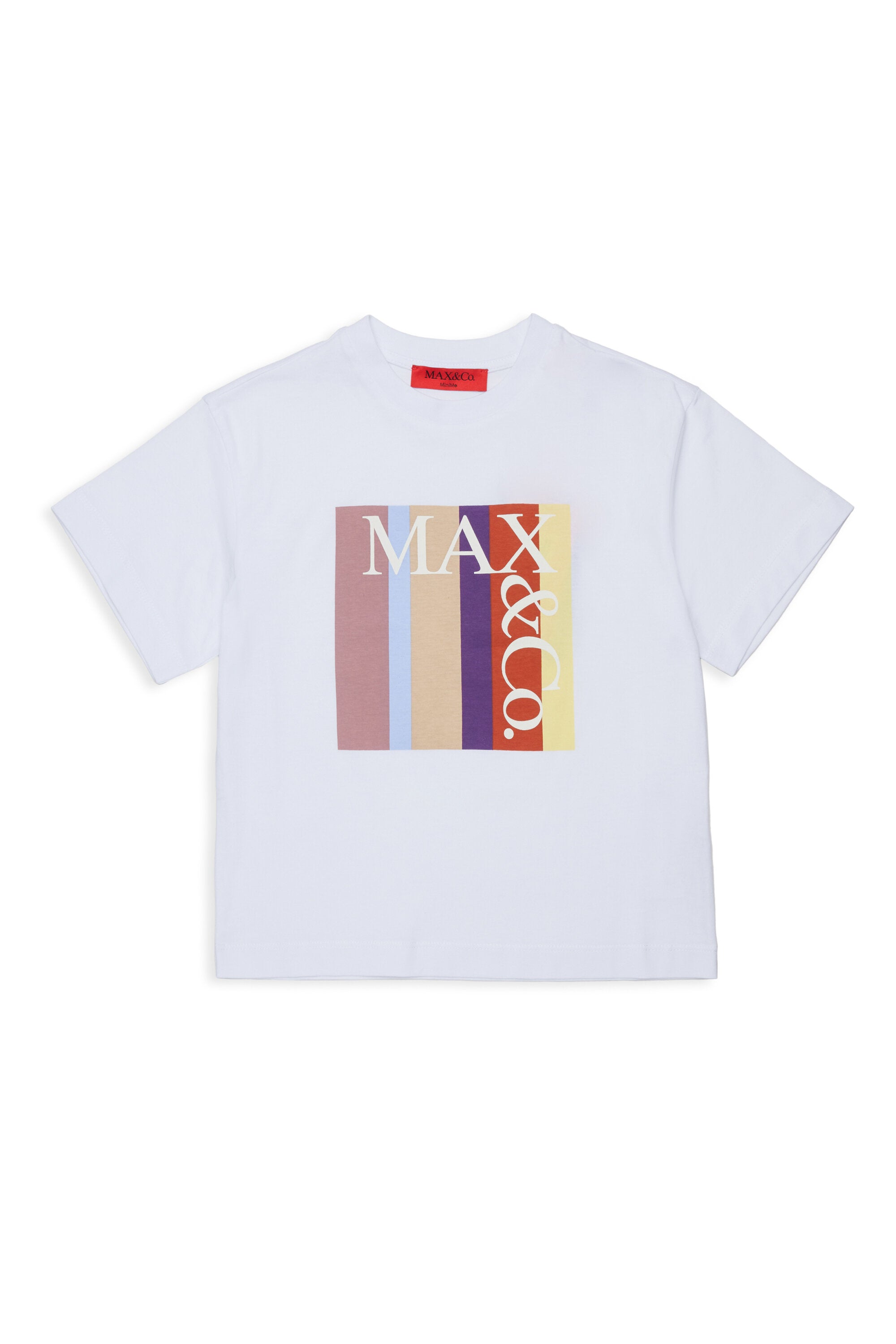 Camiseta con logo multicolor en la parte delantera