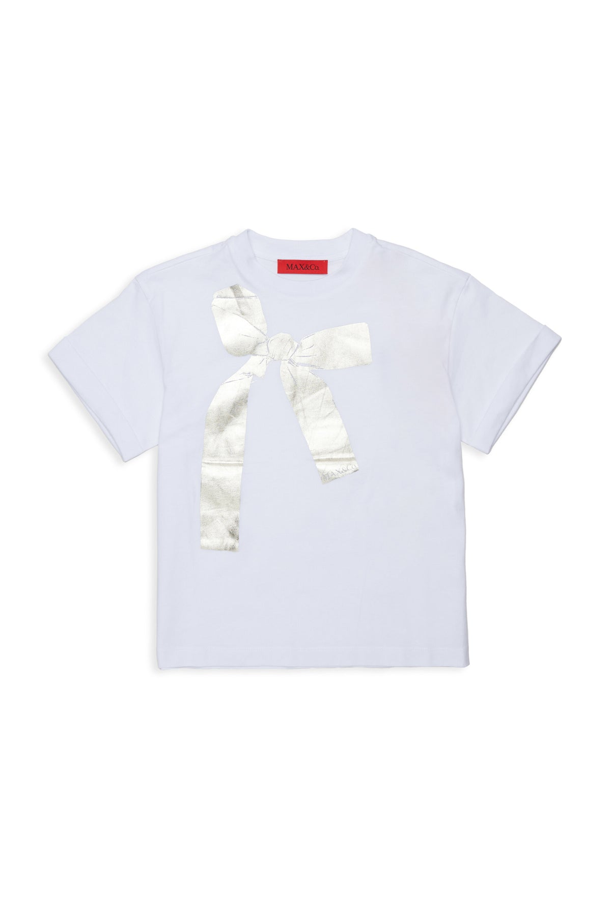 T-shirt avec imprimé nœud métallisé