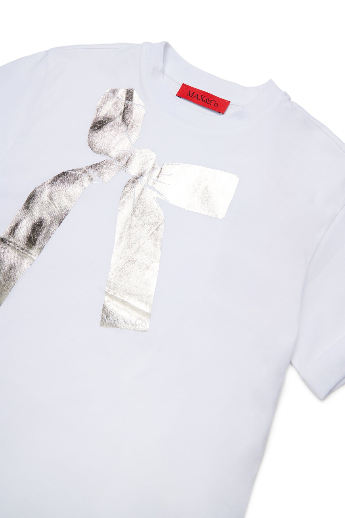 T-shirt avec imprimé nœud métallisé