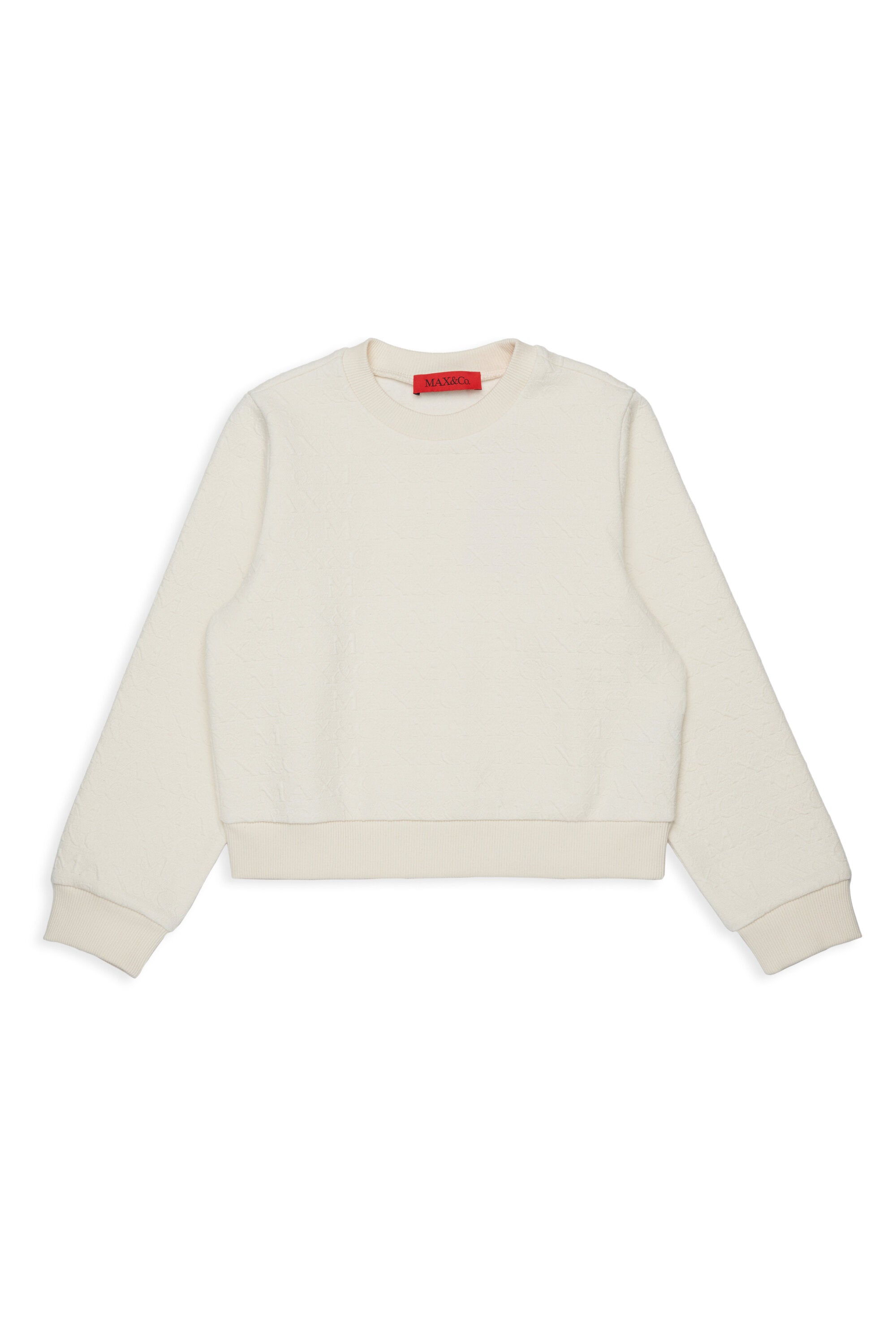 Sweat-shirt col rond en jacquard