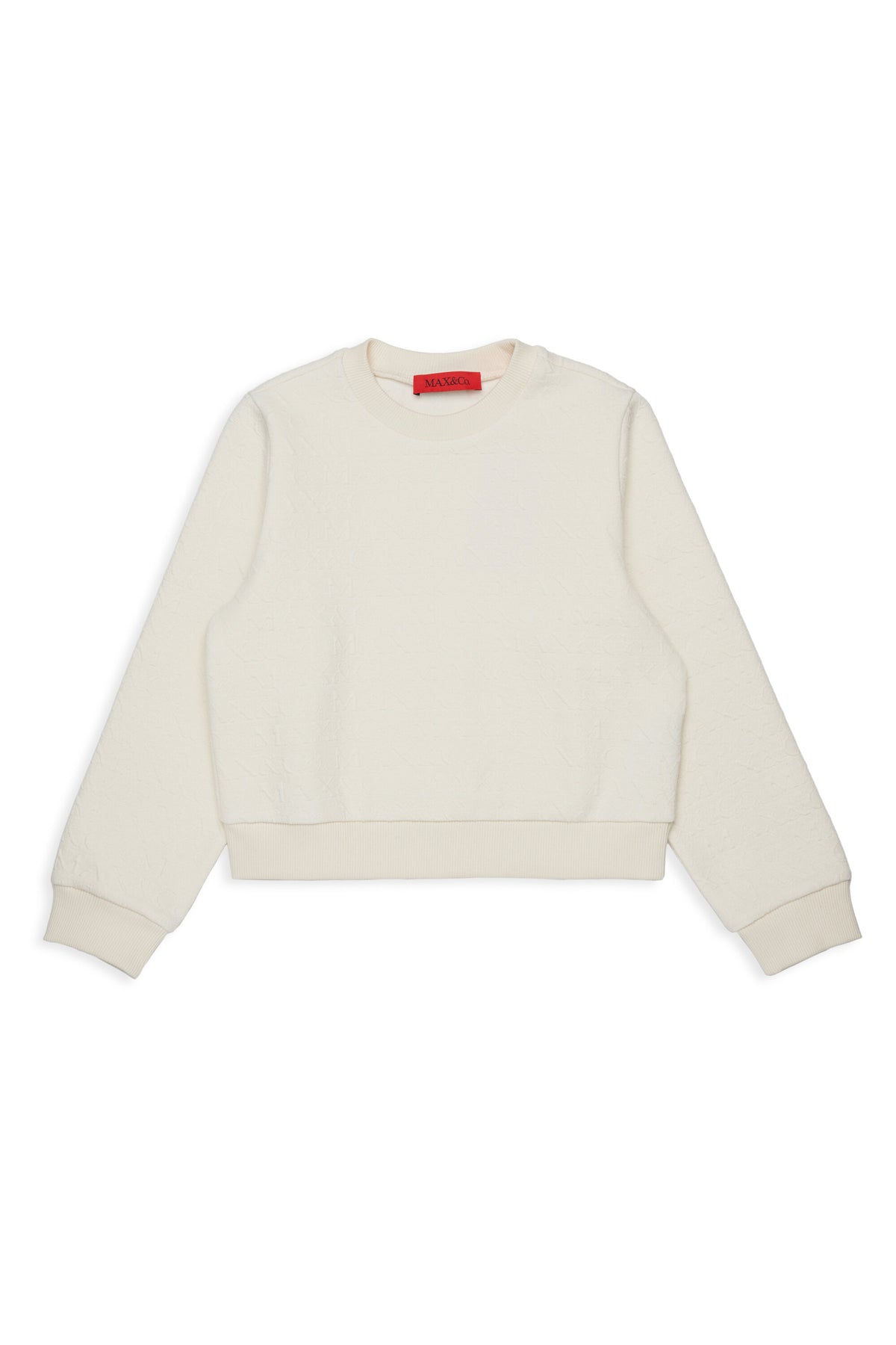Crew-neck jacquard sweatshirt