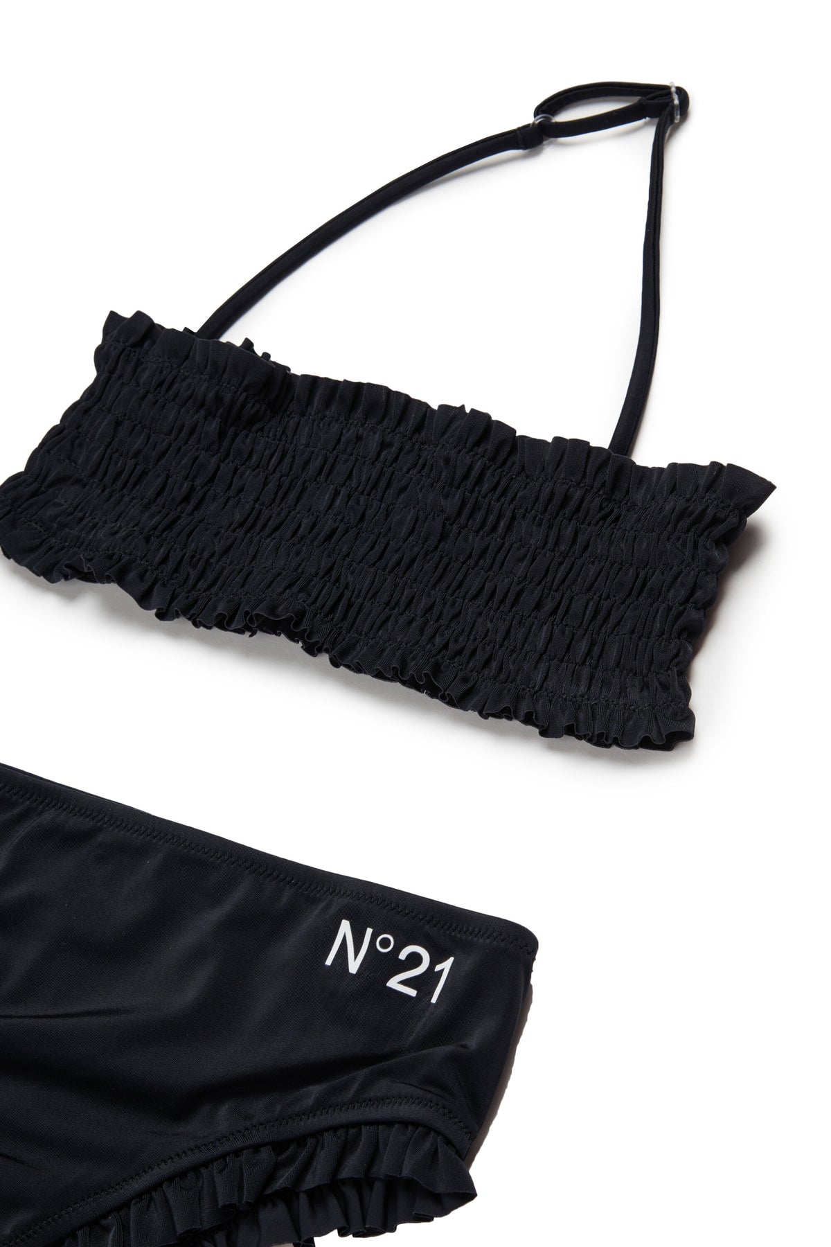 Bikini fruncido con logo