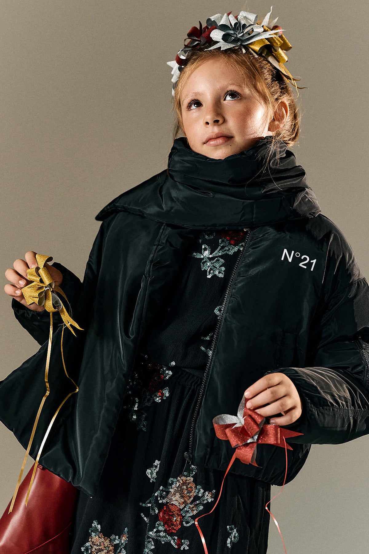 Padded jacket with logo