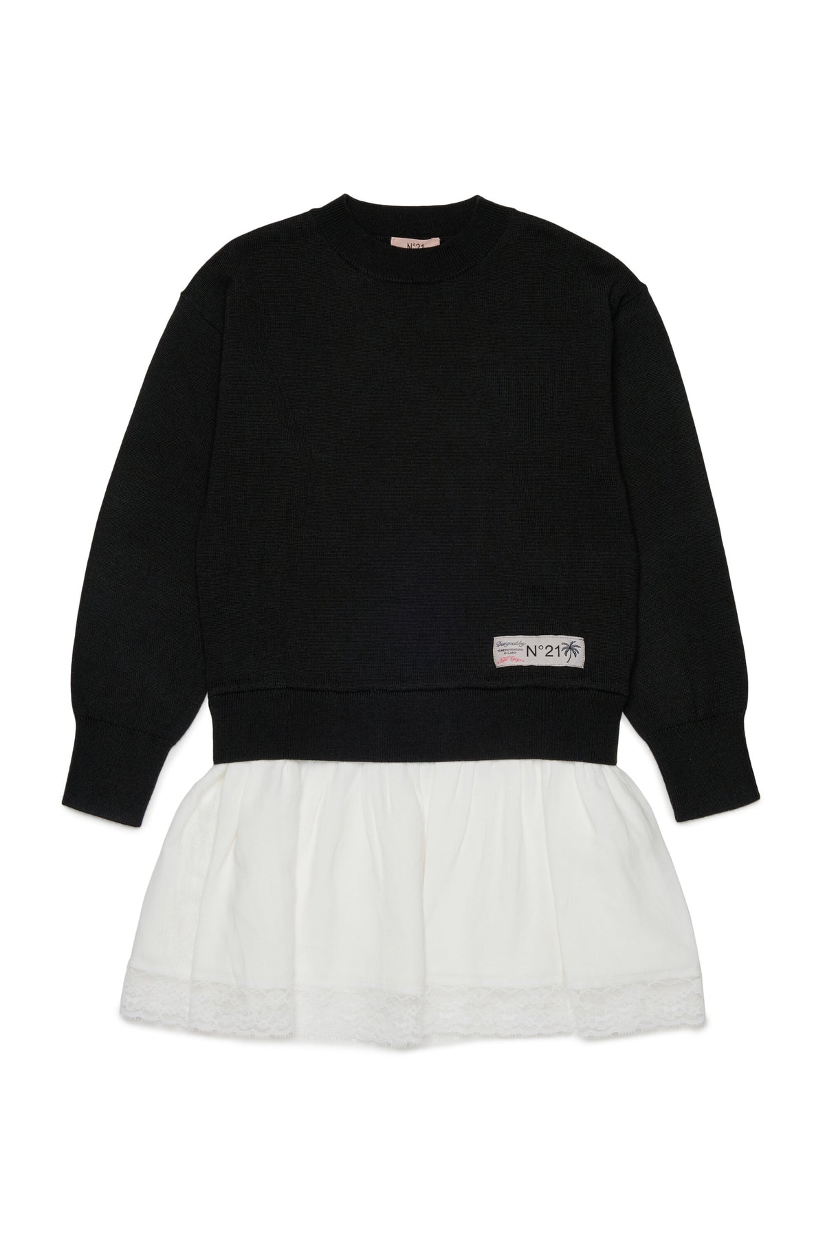 Knit dress with logo