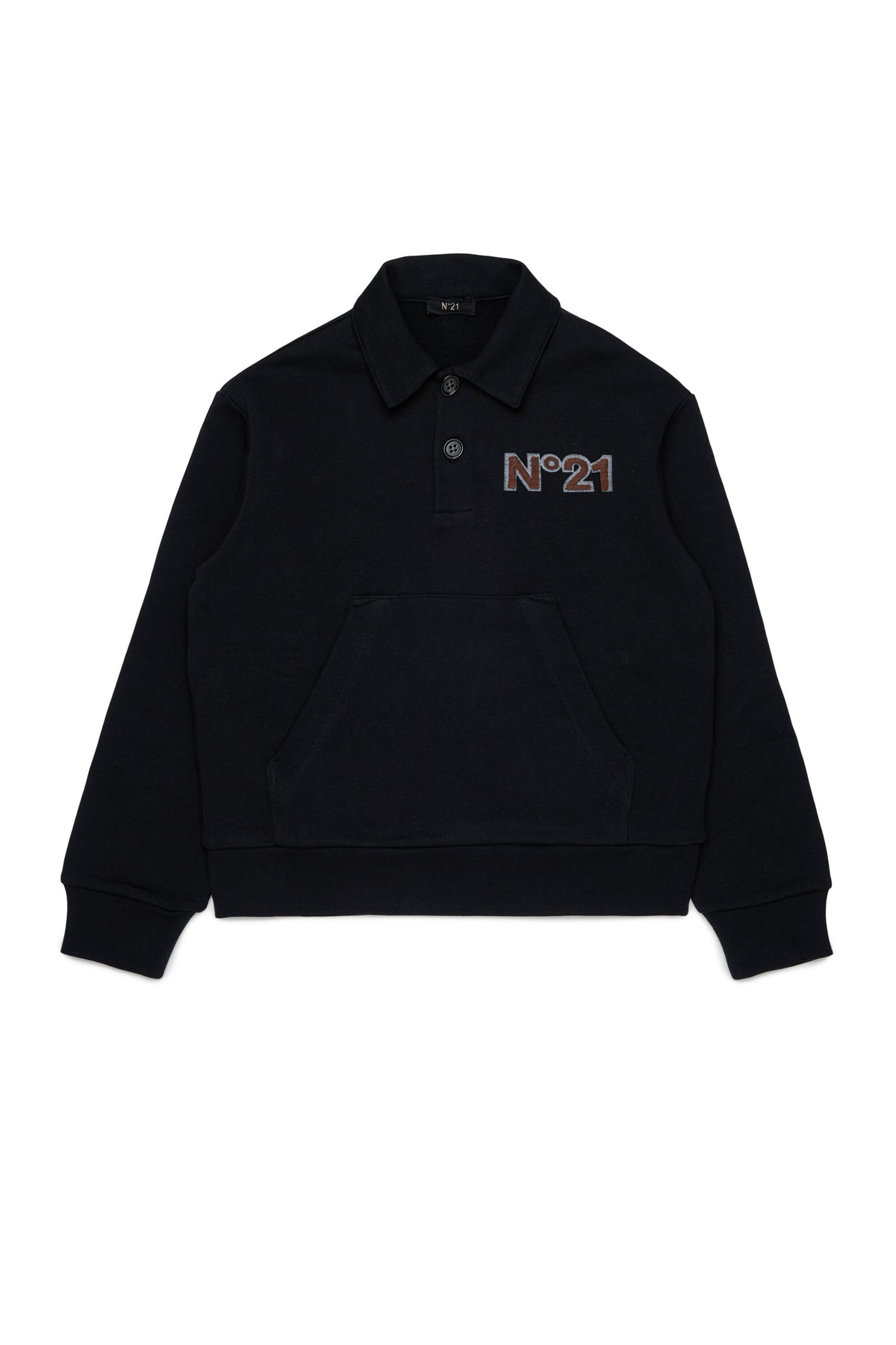Sweatshirt with collar and logo