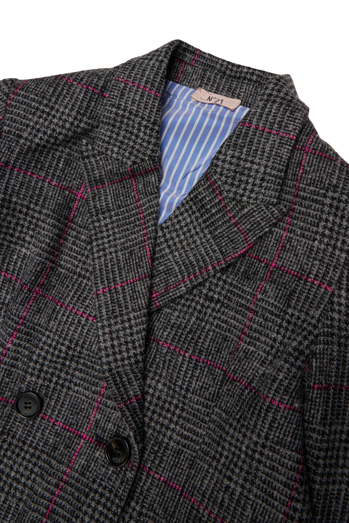 Double-breasted blazer with logo