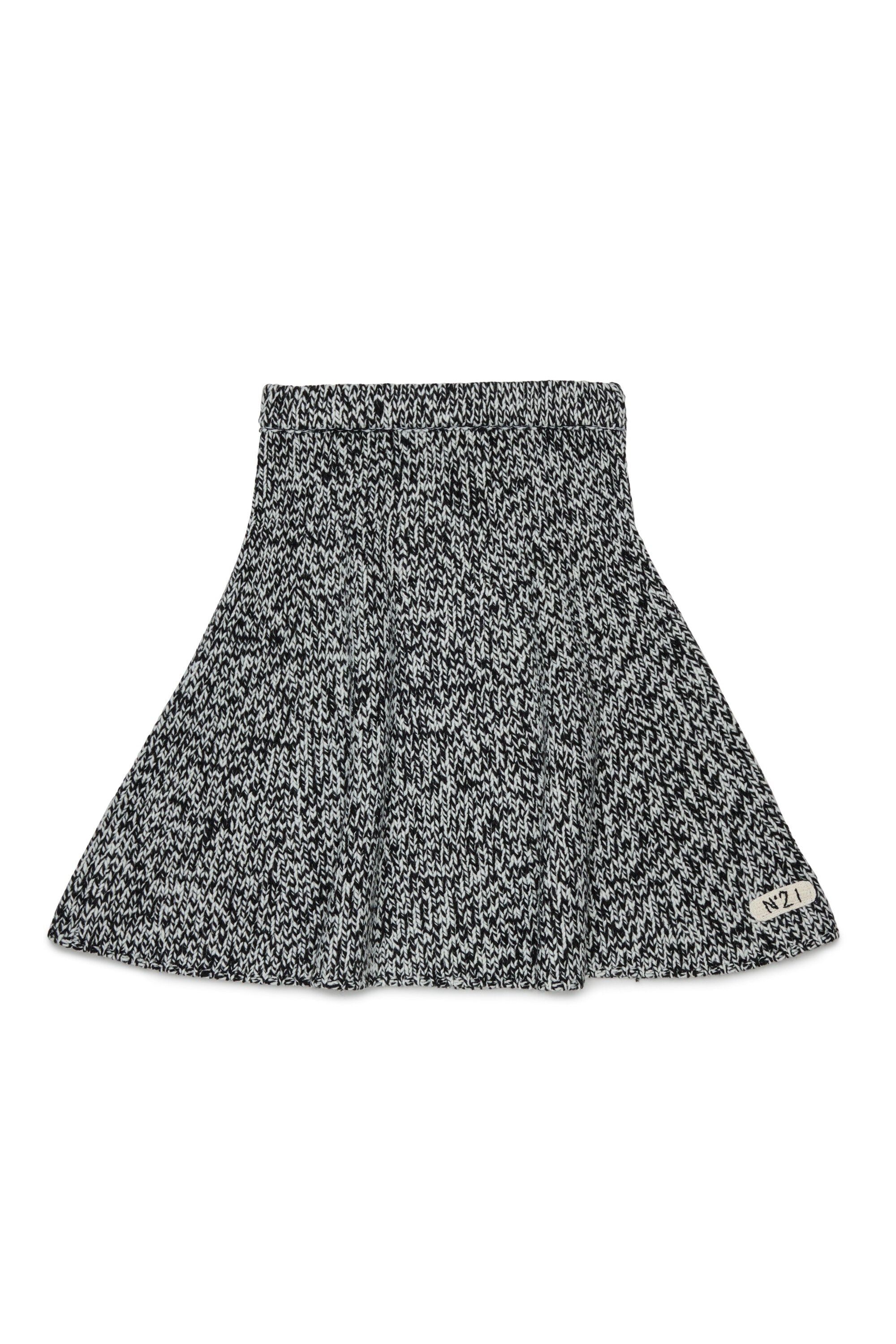 Jupe courte en maille avec logo