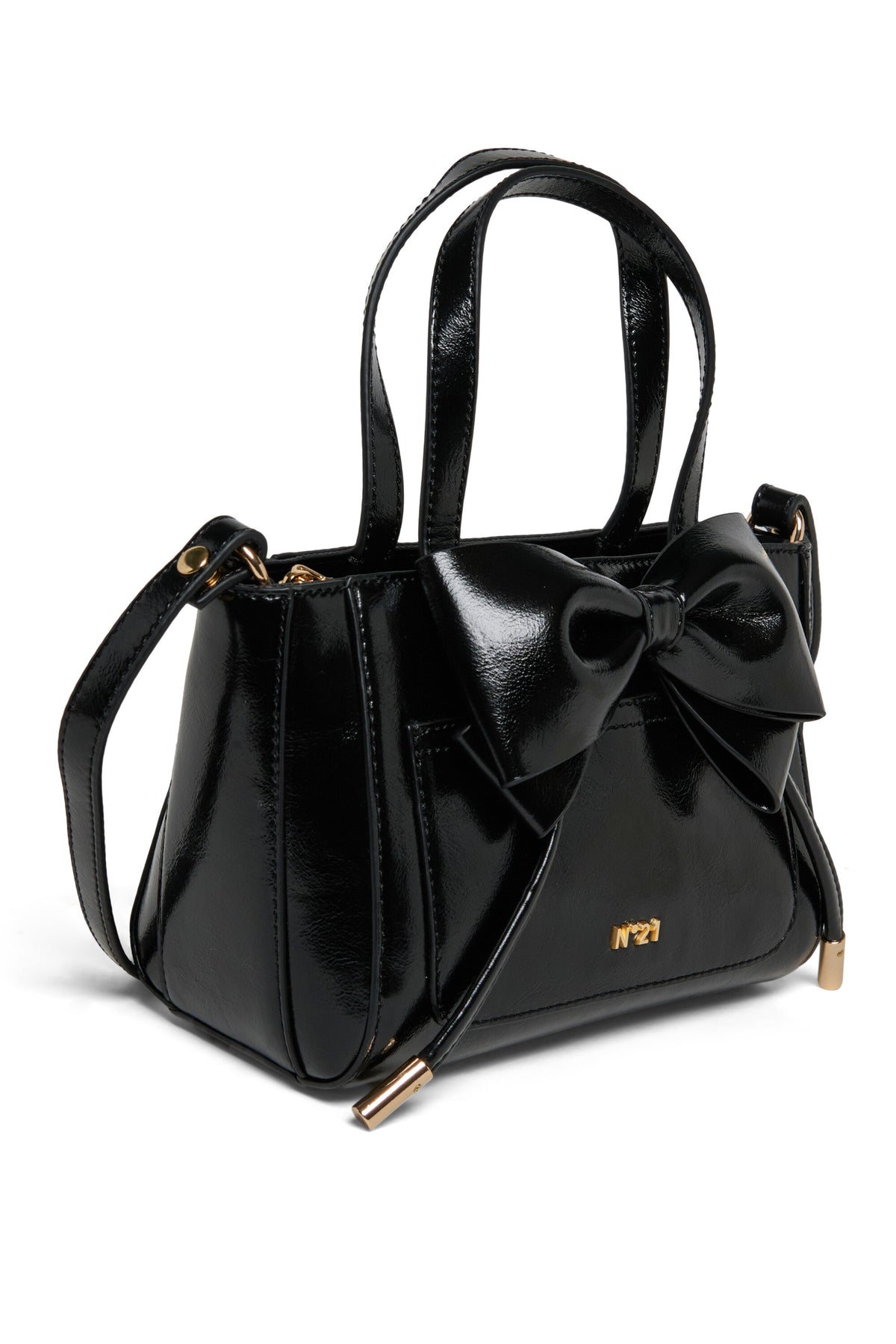 Cross-body bag with oversized bow