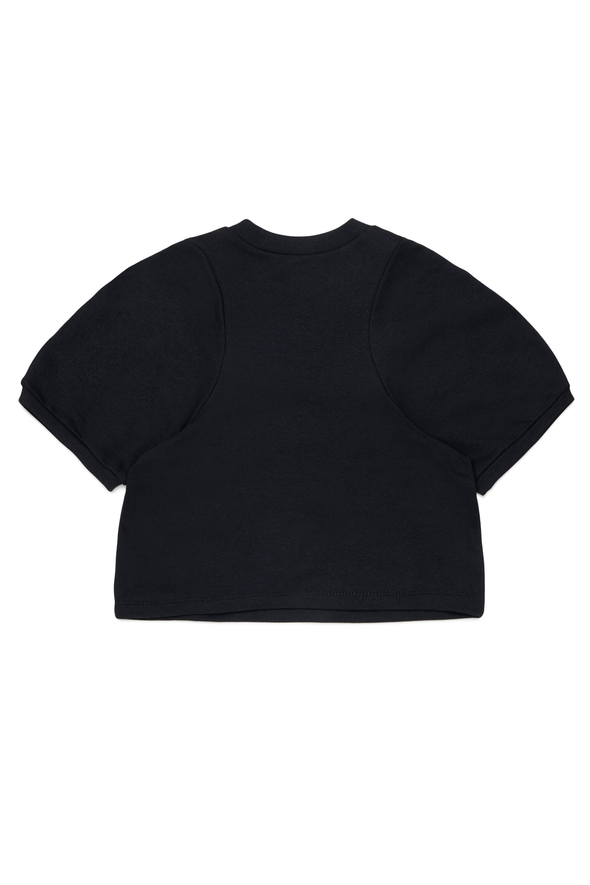 Short-sleeved sweatshirt with logo