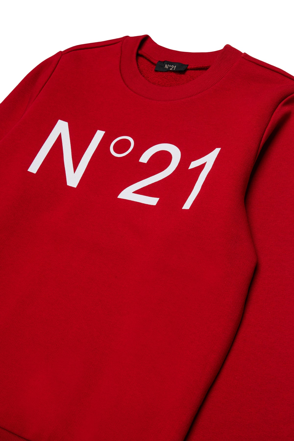 Cotton crew-neck sweatshirt with logo