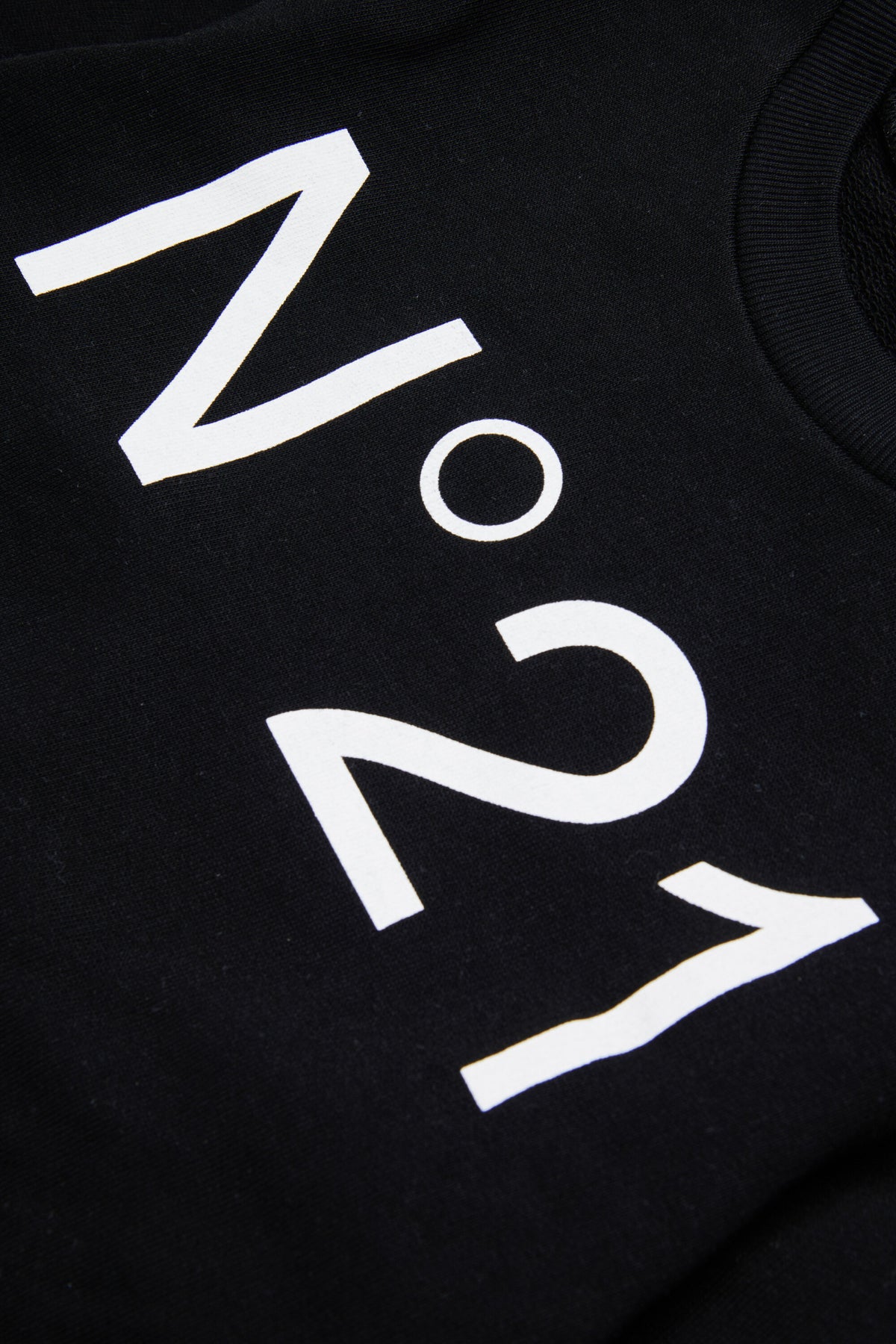 Cotton crew-neck sweatshirt with logo