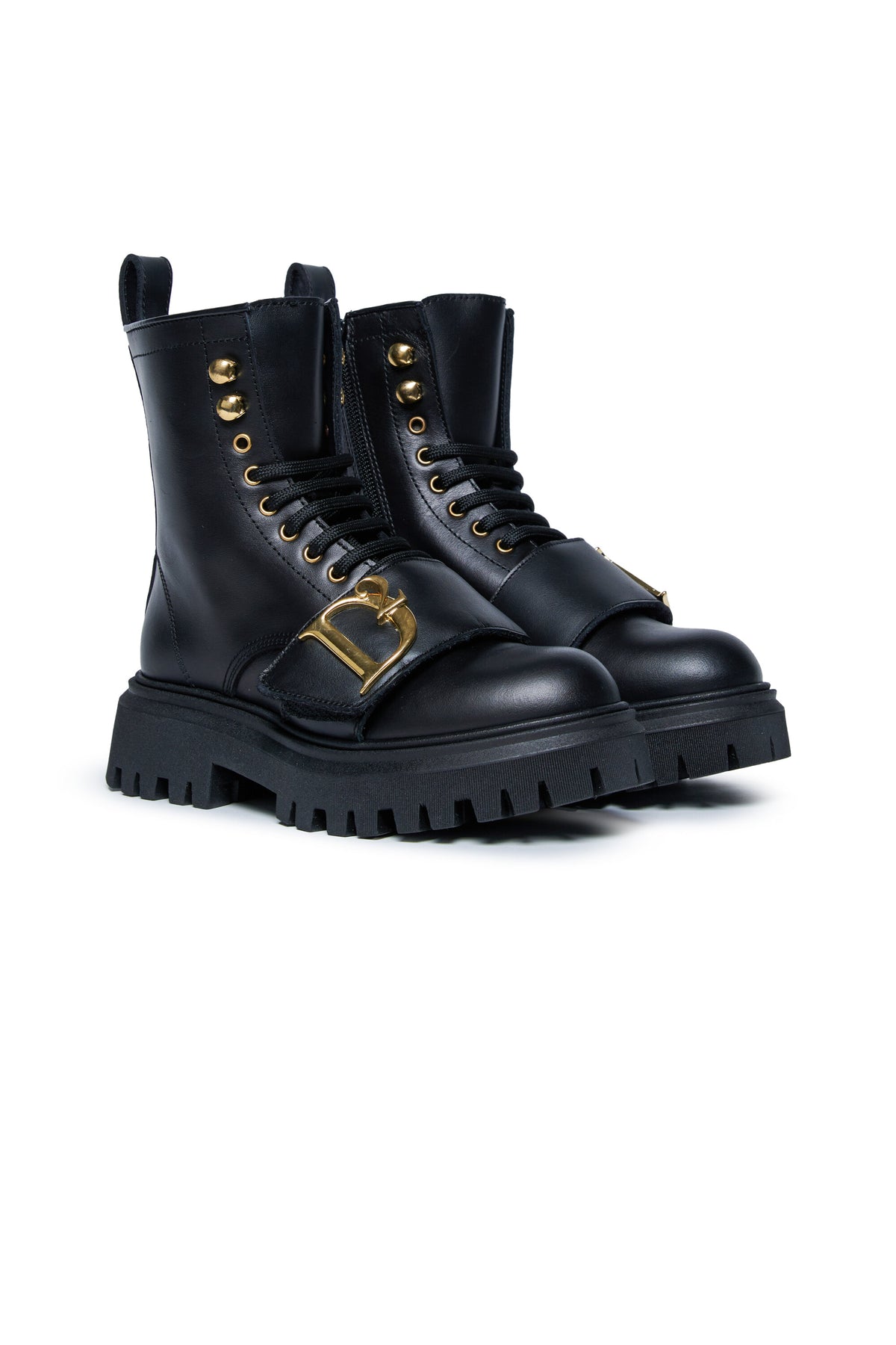Bottes à lacets avec logo
