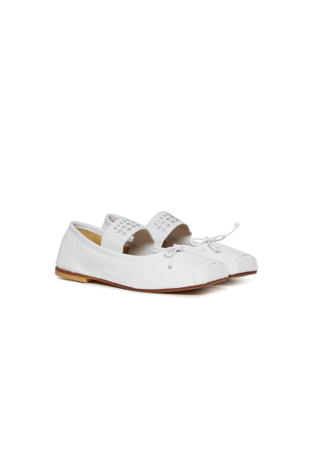 Ballerines classiques en cuir avec Numeric logo