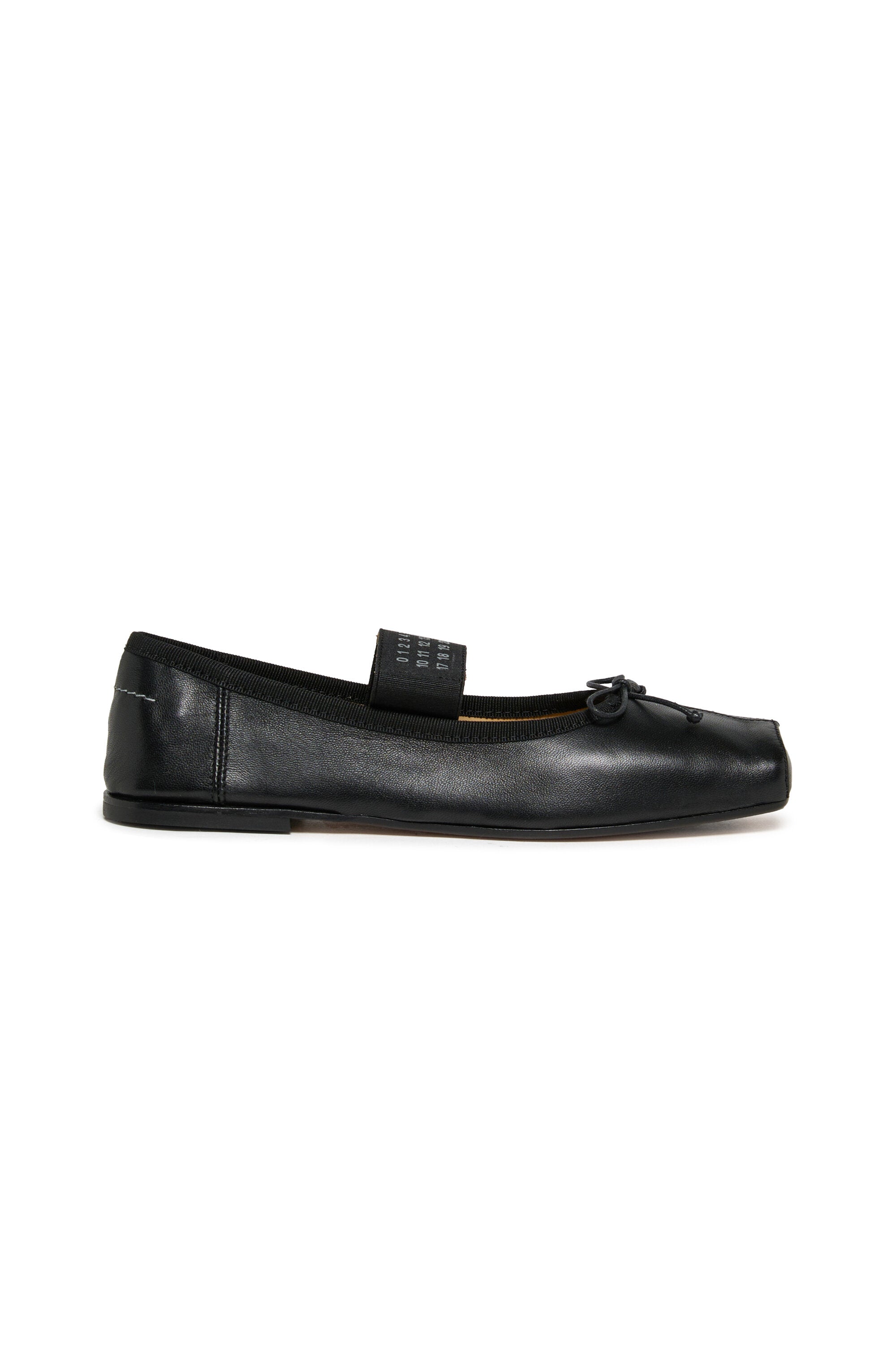 Classic leather ballet shoes with Numeric logo