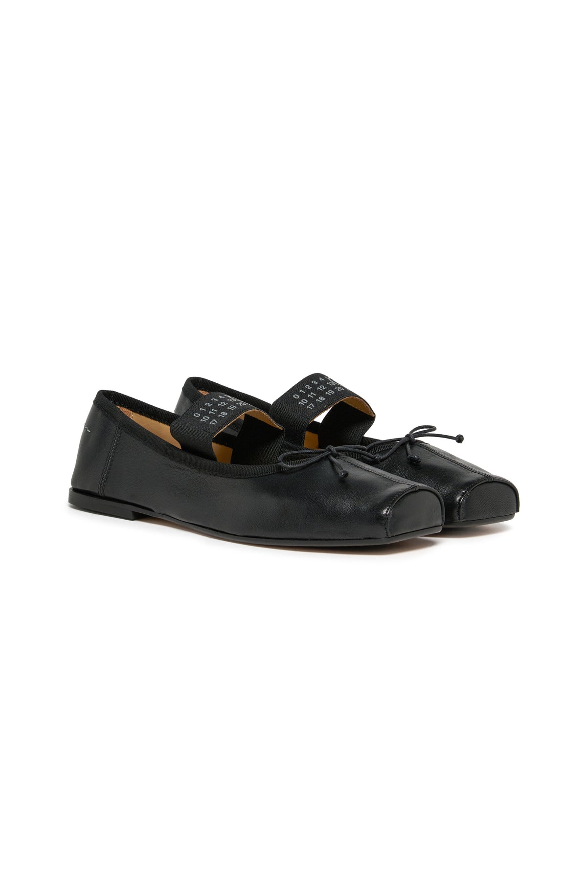 Ballerines classiques en cuir avec Numeric logo
