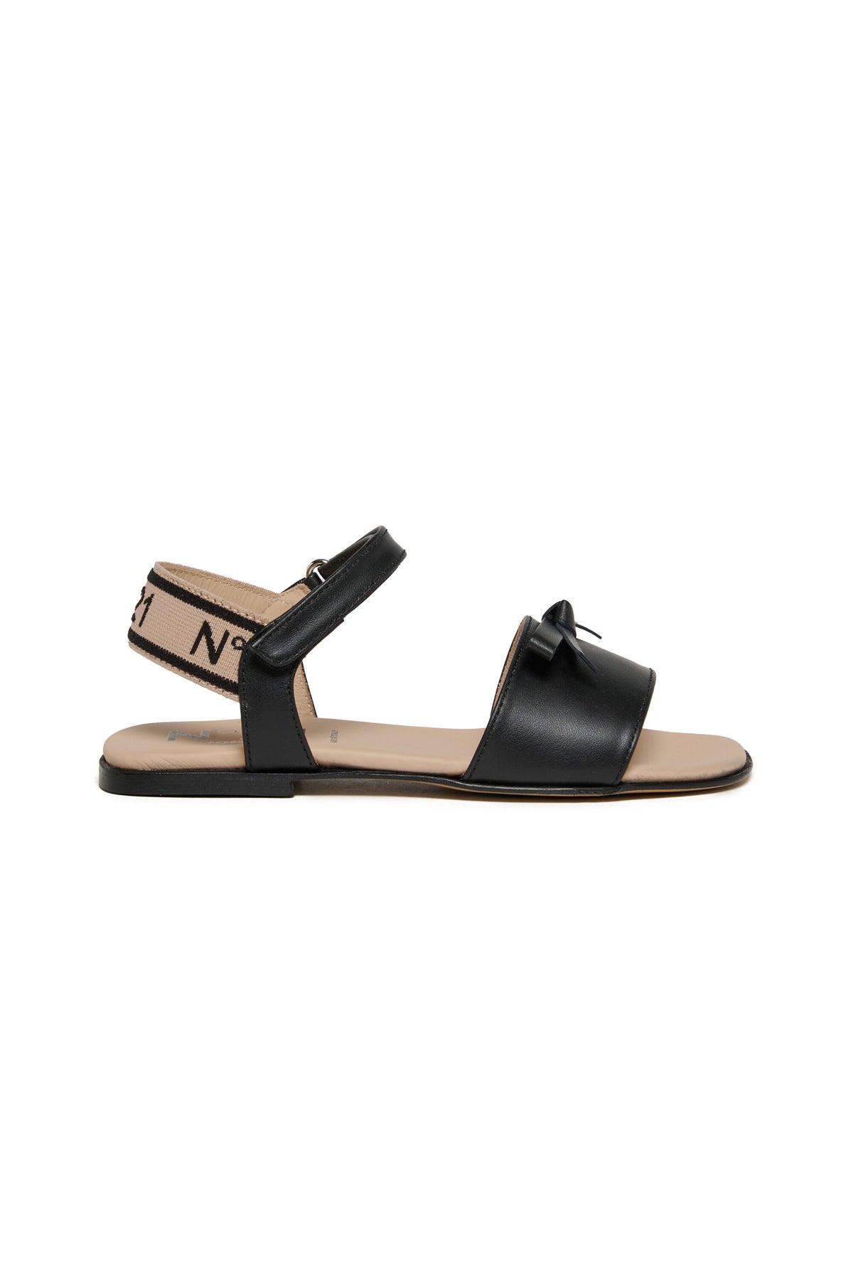 Sandales en cuir avec nœud