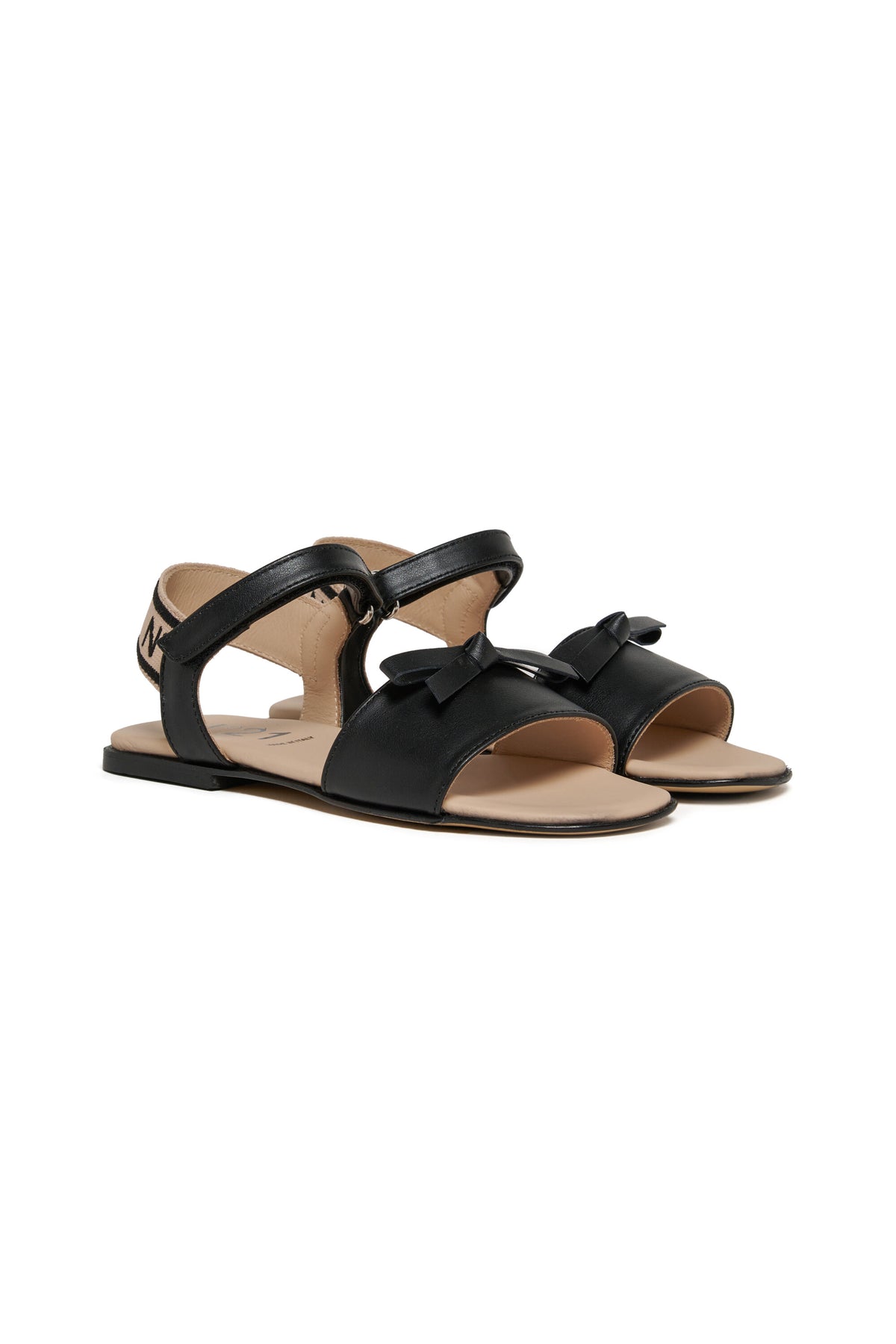Sandales en cuir avec nœud