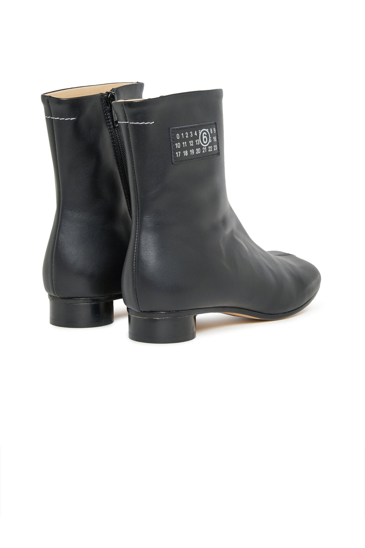 Bottes basses en cuir avec logo
