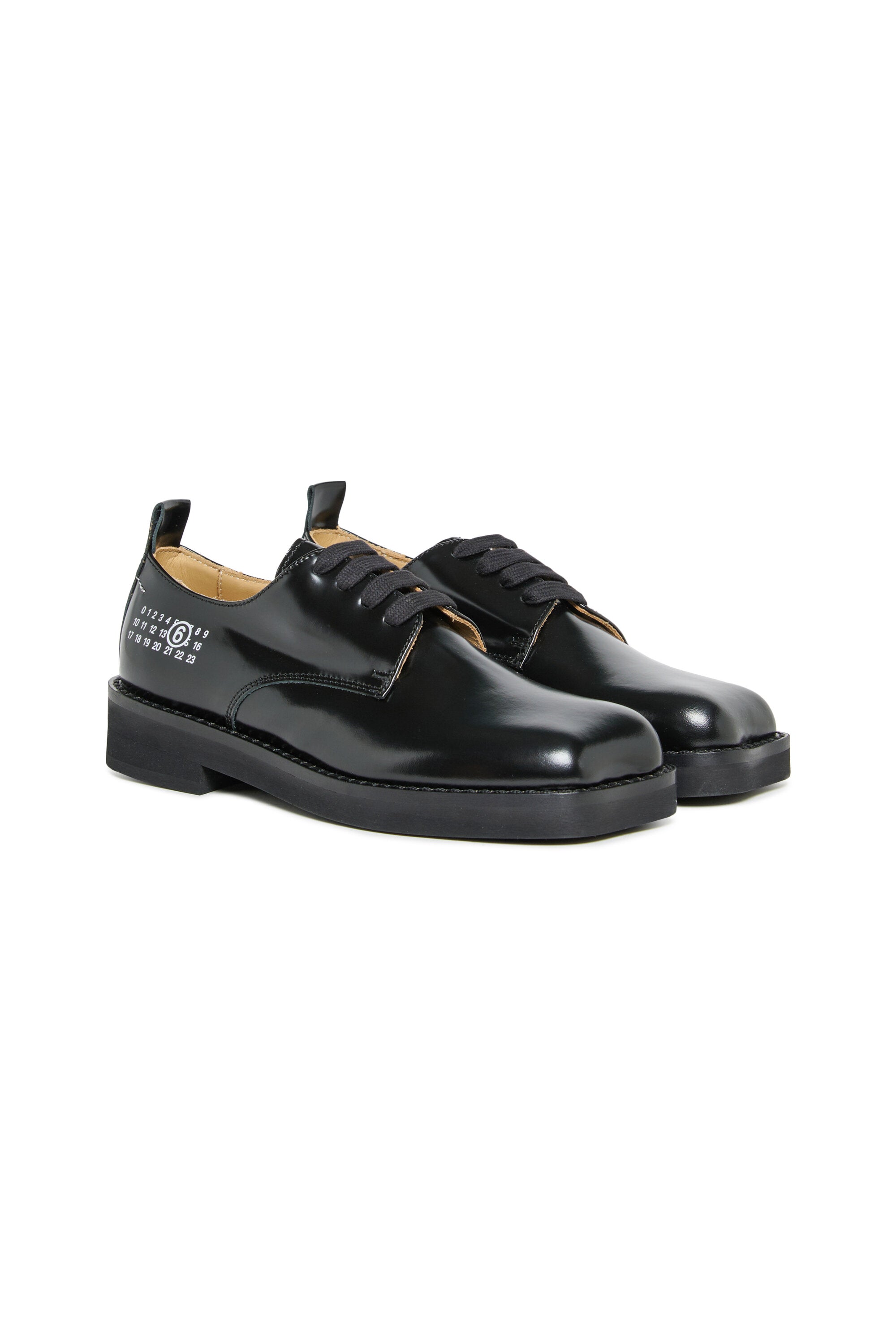 Leather Derby shoes with logo