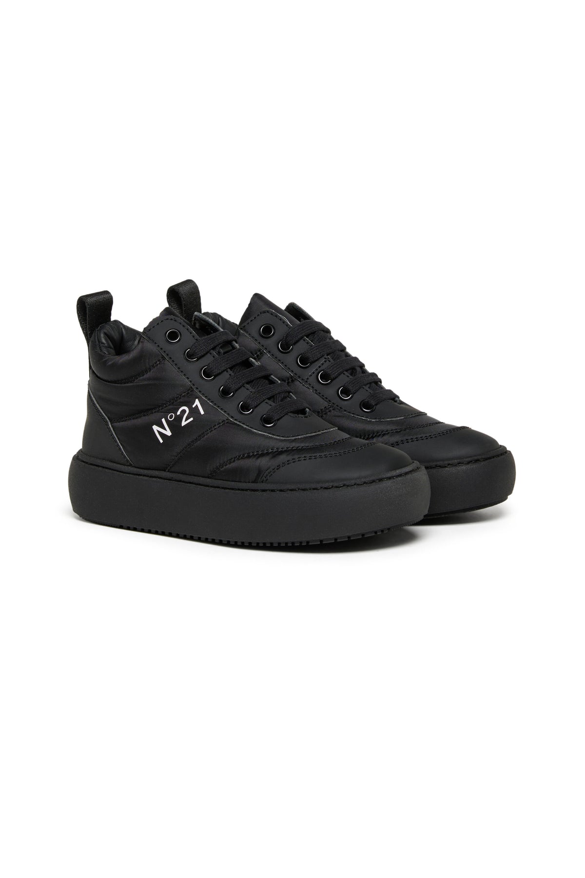 Mid padded sneakers with logo