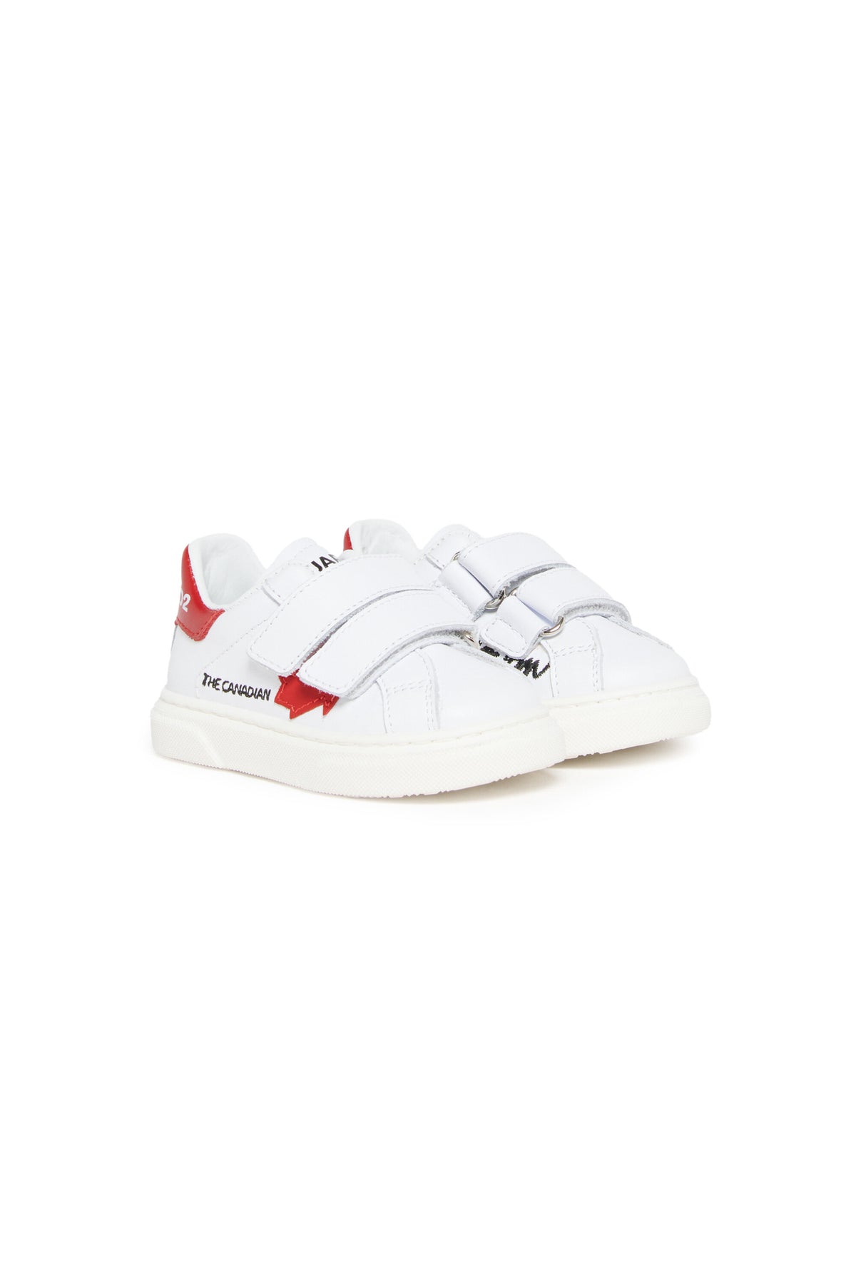 Baskets basses en cuir avec Maple Leaf