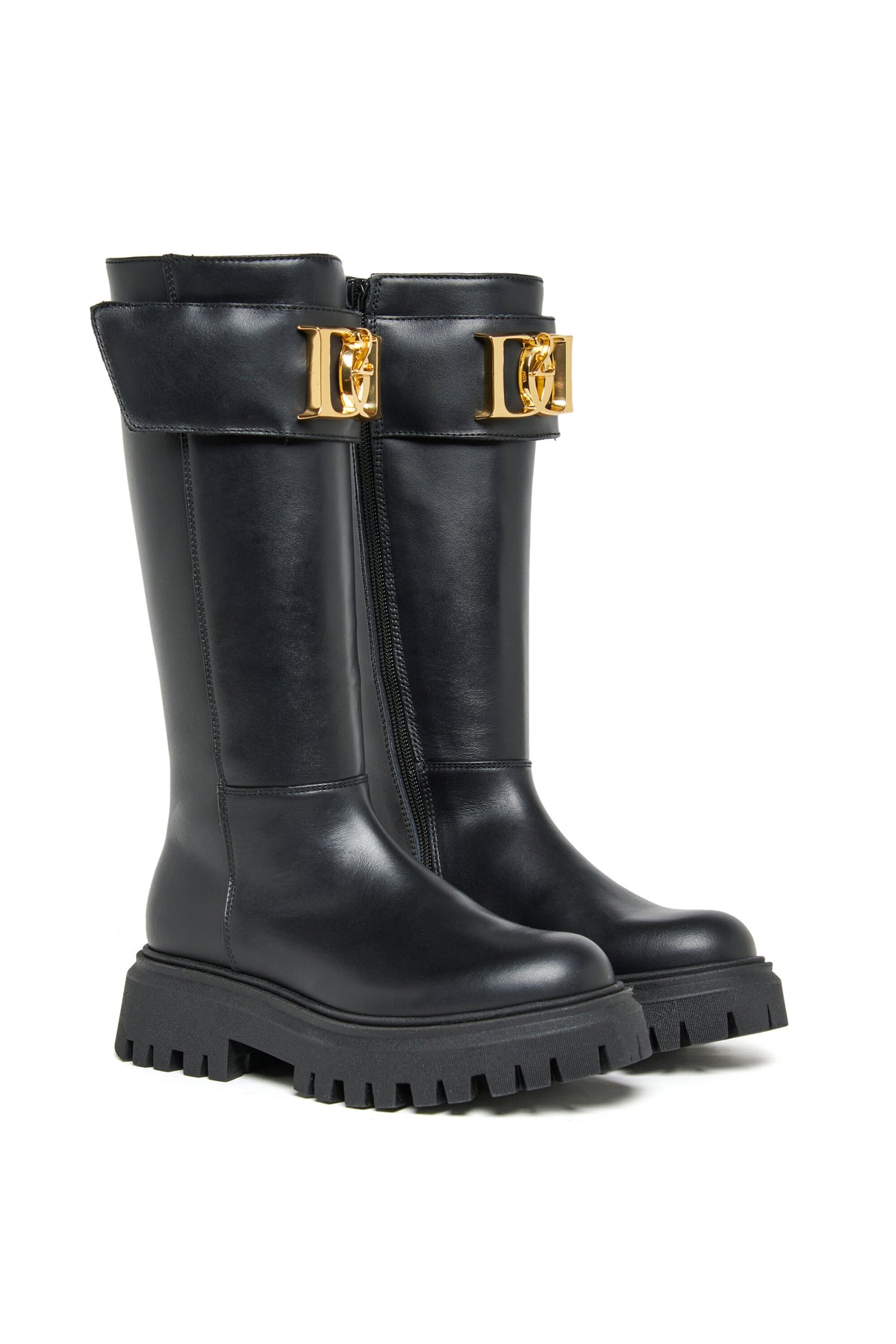 Bottes hautes avec plaque métallique