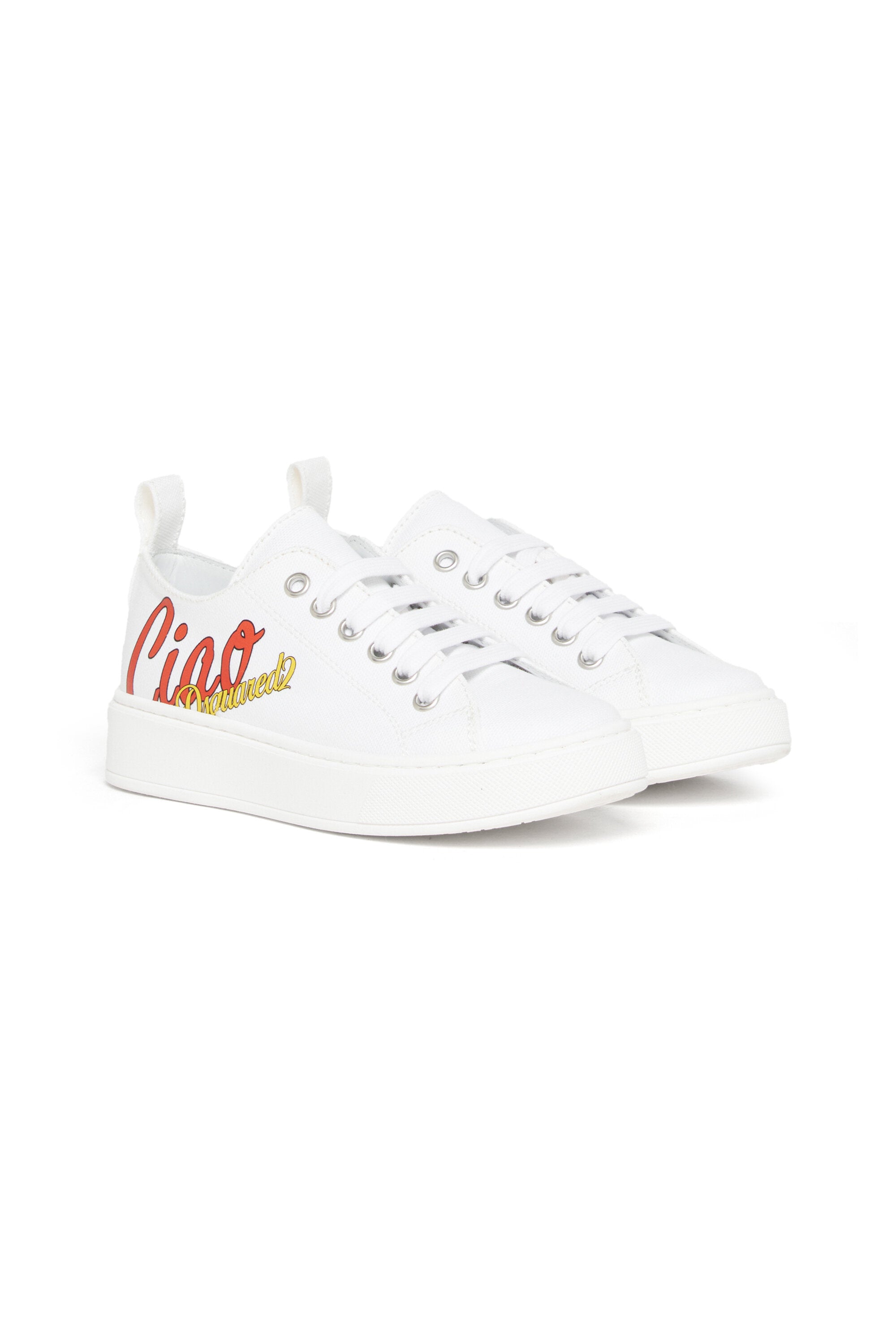 Sneakers with "Ciao" graphic detail
